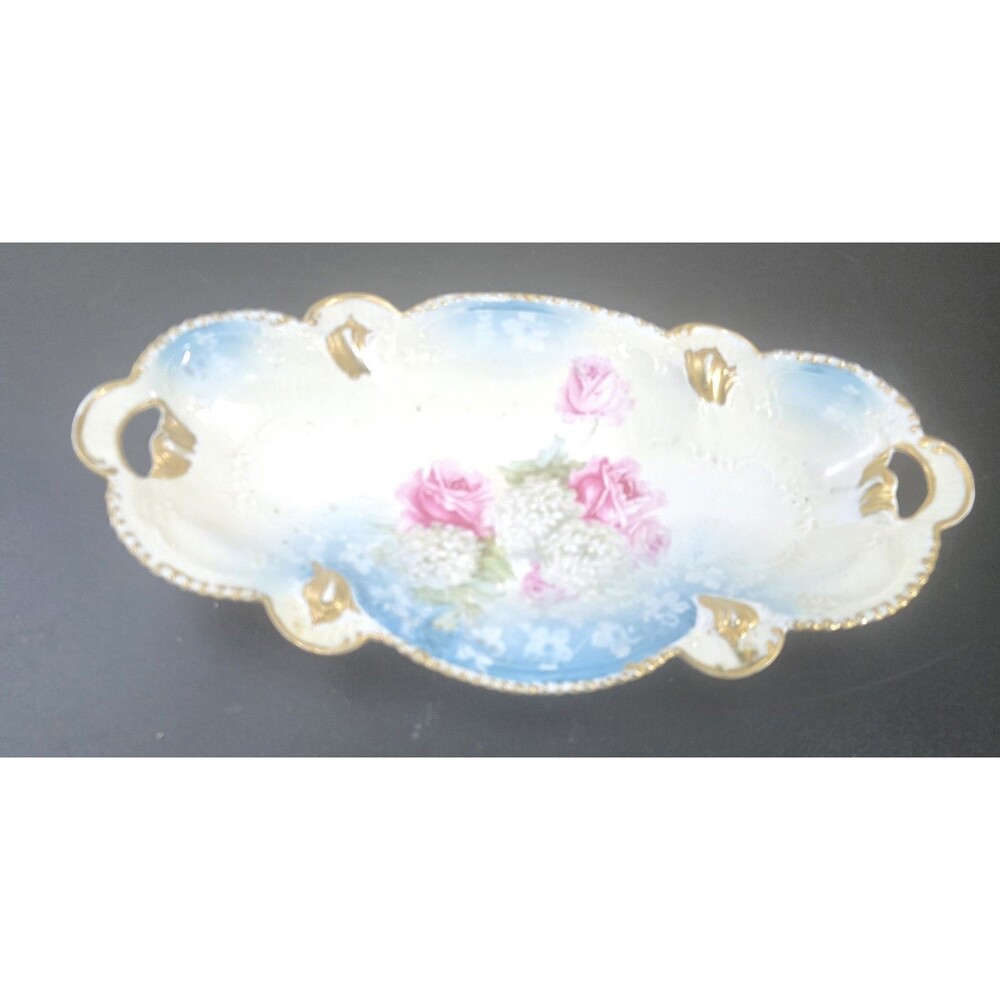 RS Prussia Relish Dish Roses Snowball Germany